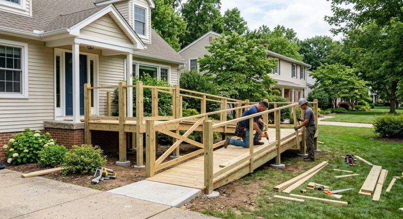 Handicap Ramp Construction in Conroe, TX