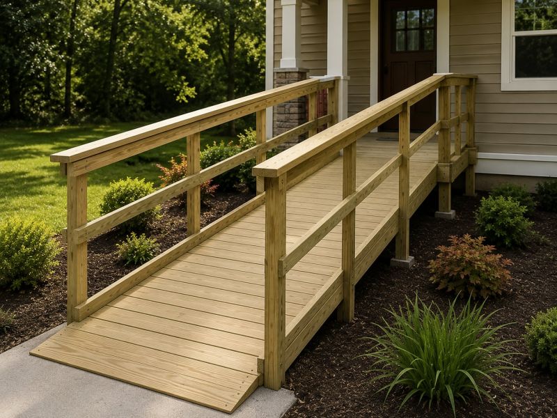 Hardwood Ramp Installation in Conroe, TX